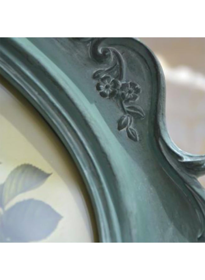 CISOO Vintage 4x6 Oval Picture Frame Antique Photo Frame Table Top Display and Wall Hanging Retro Home Decor Ornate Photo Gallery Art Blue - Image 5