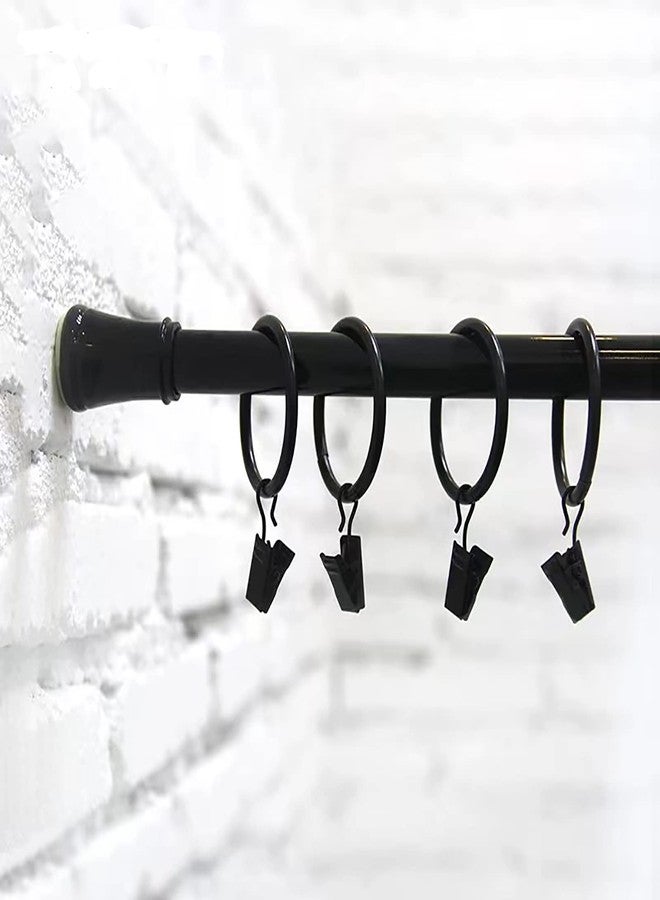 TXZWJZ Curtain Rings with Clips 1 Inch Interior Diameter Openable 24 Pack Rustproof Metal Hangers Ring Decorative Drapery Vintage Black TXZWJZ - Image 2