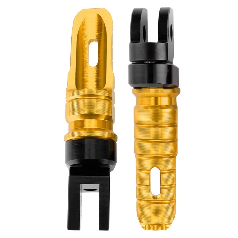 Motorcycle Front Footrests for Yamaha MT-03 MT-07 MT-09 MT-25 R3 XJ6 - Anodized Gold Aluminium Alloy Foot Peg Mounts - Durable Fade Rust Resistant Front Foot Peg for Reliable Replacement - Image 4