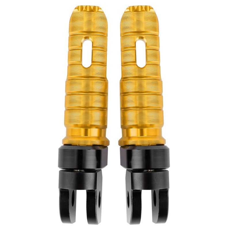 Motorcycle Front Footrests for Yamaha MT-03 MT-07 MT-09 MT-25 R3 XJ6 - Anodized Gold Aluminium Alloy Foot Peg Mounts - Durable Fade Rust Resistant Front Foot Peg for Reliable Replacement - Image 2