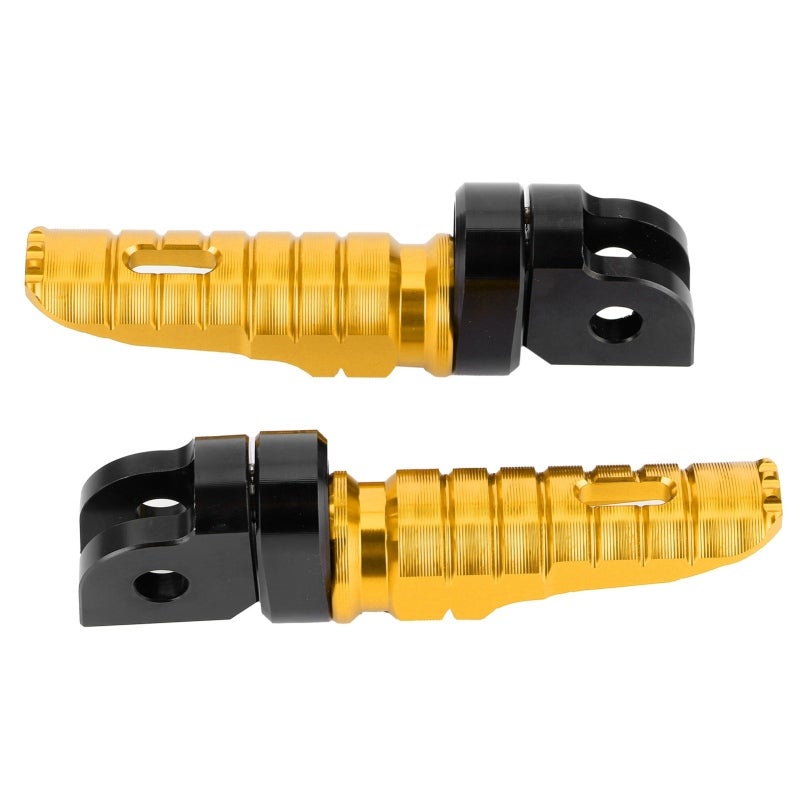 Motorcycle Front Footrests for Yamaha MT-03 MT-07 MT-09 MT-25 R3 XJ6 - Anodized Gold Aluminium Alloy Foot Peg Mounts - Durable Fade Rust Resistant Front Foot Peg for Reliable Replacement - Image 5