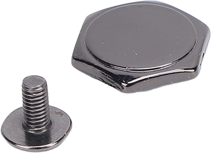 50Pcs Leather Rivets Kit, Hex Nail with Slot Screws for Binding Leathercraft Supplies, 15mm Zinc Alloy Rivets for Belt Bag Handbag Wallet Crafts Shoes Jacket, Durable Leather Bindi (Silver Black) - Image 3