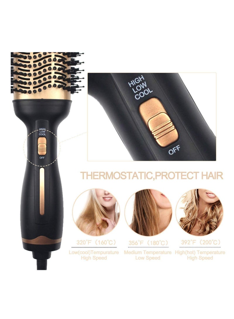 عام Hot Air Brush,Hair Dryer Brush, Professional Hair Dryer  Volumizer 3 in 1 Upgrade Anti-Scald Negative Ionic Technology Hair Straightener Brush,Salon Negative Ion Ceramic Electric Blow Dryer - Image 5