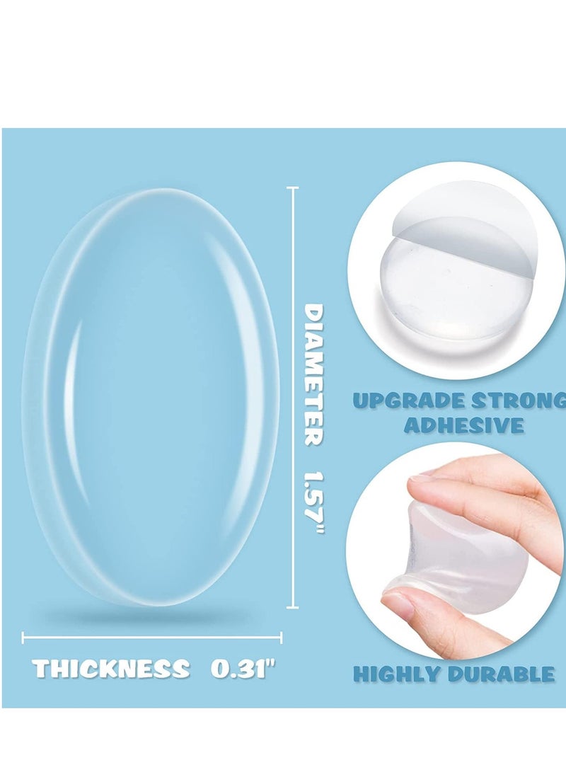 رات سو 6 عبوات من سدادة الباب المطاطية واقي الجدار الشفاف لمقبض الباب الدائري وغطاء مصد ذاتي اللصق من الأبواب ومقبض الباب وعصا التوقف على خزانة الأثاث وركن الثلاجة حماة - Image 4