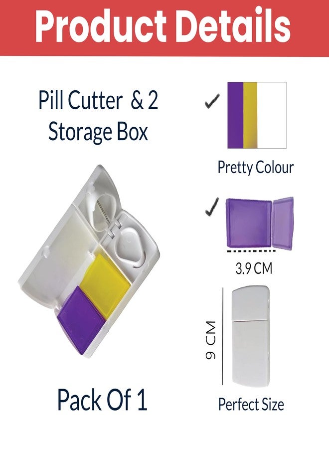 TEMPERIA (1 pcs) Tablet Cutter of All Size Pills - Medicine Splitters, Breaker and Crusher to Powder of Any Size Pill (Large & Small) - Durable & Ergonomic Design (with Storage Box) (MN02) - Image 2