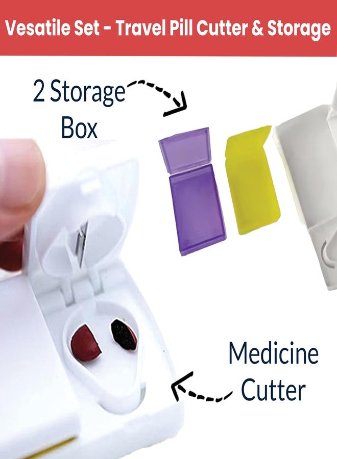 TEMPERIA (1 pcs) Tablet Cutter of All Size Pills - Medicine Splitters, Breaker and Crusher to Powder of Any Size Pill (Large & Small) - Durable & Ergonomic Design (with Storage Box) (MN02) - Image 3