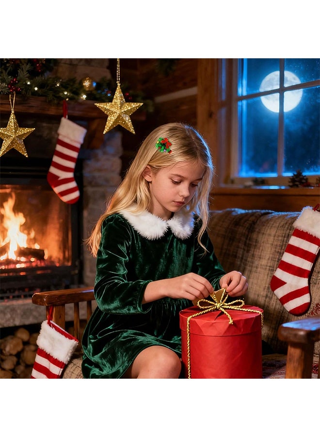 ليمون ٦ قطع من مشابك شعر عيد الميلاد للنساء، إكسسوارات شعر عيد الميلاد، فيونكة شجرة عيد الميلاد، إكليل رنة، مشبك شعر على شكل ندفة ثلج، فيونكات شعر لعيد الميلاد، دبابيس شعر، مشابك شعر للعطلات، هدايا حفلات رأس السنة الميلادية - Image 3