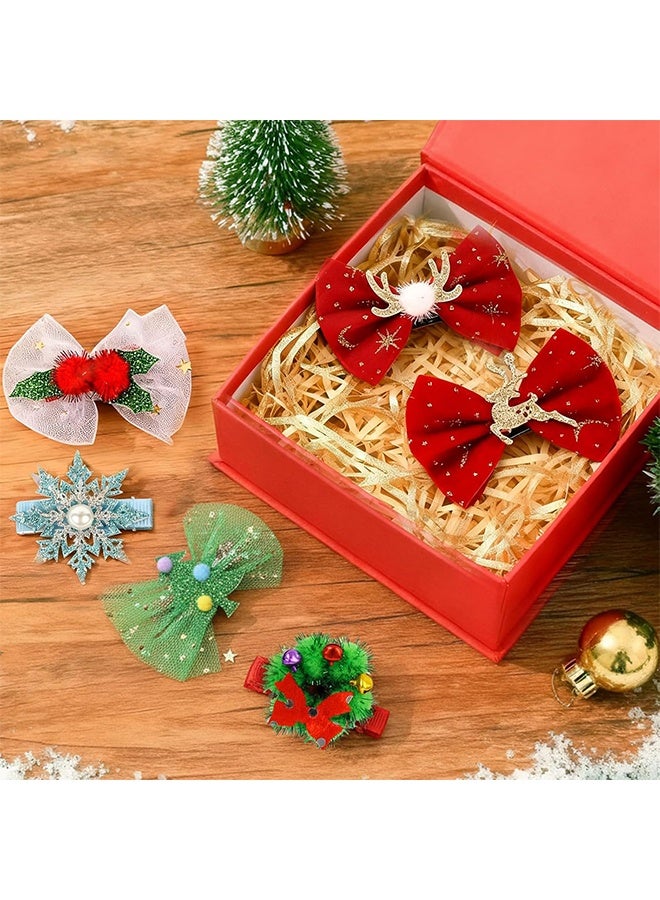 ليمون ٦ قطع من مشابك شعر عيد الميلاد للنساء، إكسسوارات شعر عيد الميلاد، فيونكة شجرة عيد الميلاد، إكليل رنة، مشبك شعر على شكل ندفة ثلج، فيونكات شعر لعيد الميلاد، دبابيس شعر، مشابك شعر للعطلات، هدايا حفلات رأس السنة الميلادية - Image 4