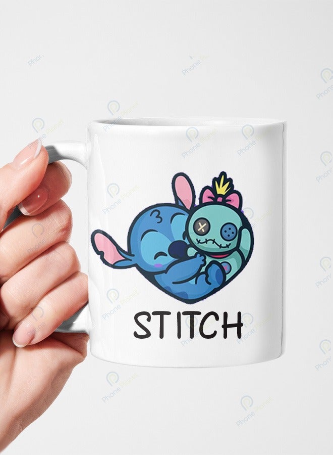 Phone Planet Stitch Printed Multicolored Ceramic Mug with Handle