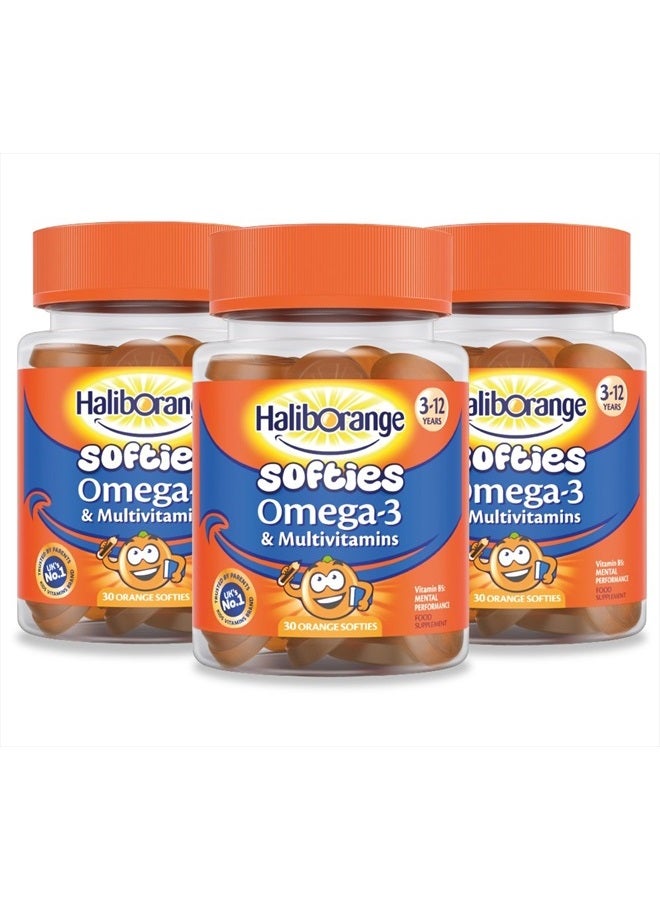 Haliborange Kids Vitamins Omega-3 and Multivitamin Orange Softies 30s - Image 1