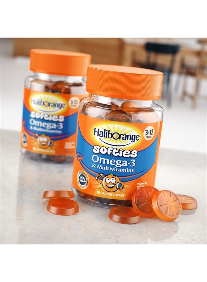 Haliborange Kids Vitamins Omega-3 and Multivitamin Orange Softies 30s - Image 3