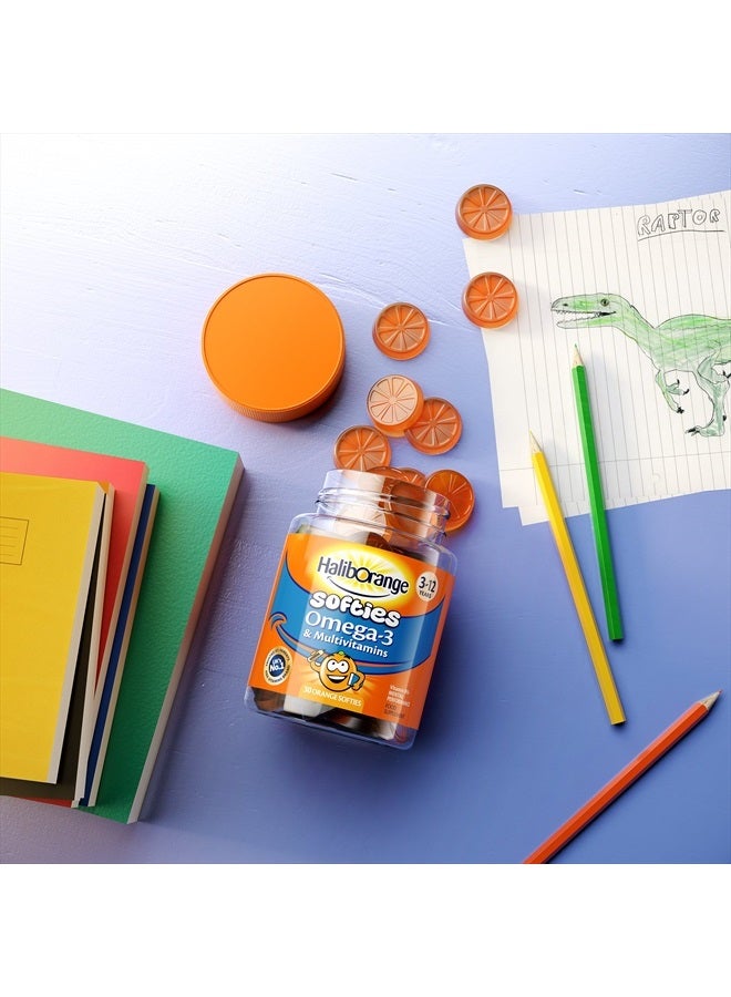 Haliborange Kids Vitamins Omega-3 and Multivitamin Orange Softies 30s - Image 2