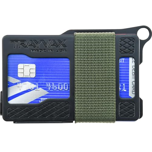 Trayvax Armored Summit Wallet, RFID Front Pocket Metal Credit Card Holder with Money Clip, Slim Minimalist Wallet for Men and Women, OD Green - Image 1