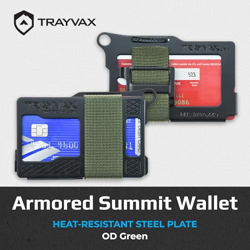 Trayvax Armored Summit Wallet, RFID Front Pocket Metal Credit Card Holder with Money Clip, Slim Minimalist Wallet for Men and Women, OD Green - Image 2
