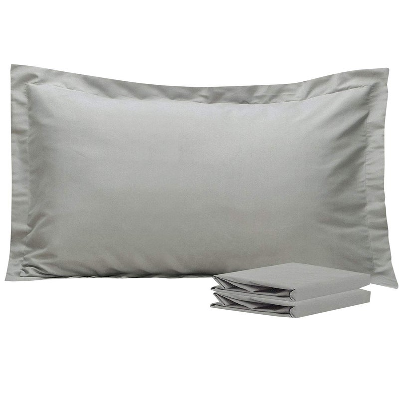 إن تي باي NTBAY King Pillow Sams - 2 Pack Microfiber 20x36 Covers Sham - Super Super and Dozy Growner Resistant 20x36 Indcses Oxford Plowcases Smoky Gray  - Image 1