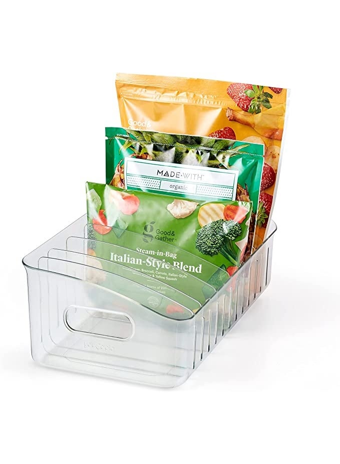 YouCopia حاوية فريزر يو كوبيا فريز أب 15 بوصة، منظم ثلاجة شفاف خالي من BPA مع فواصل قابلة للتعديل ومقابض للأطعمة المجمدة والوجبات المتبقية - Image 1