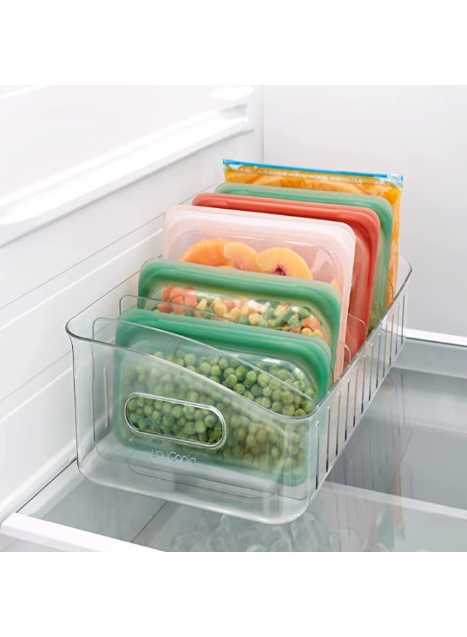 YouCopia حاوية فريزر يو كوبيا فريز أب 15 بوصة، منظم ثلاجة شفاف خالي من BPA مع فواصل قابلة للتعديل ومقابض للأطعمة المجمدة والوجبات المتبقية - Image 2