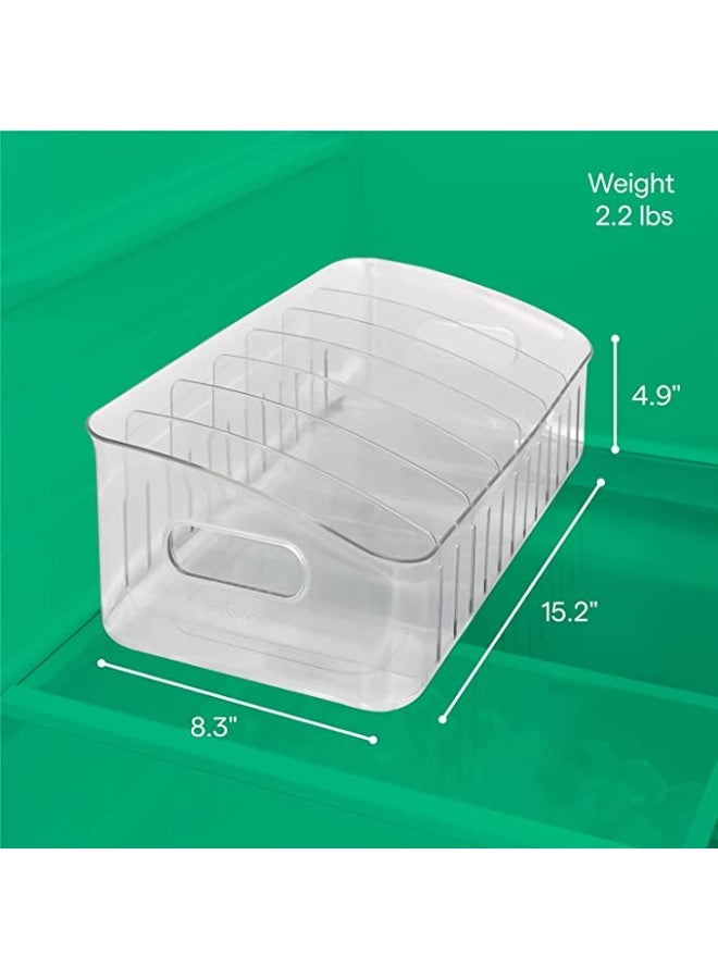 YouCopia حاوية فريزر يو كوبيا فريز أب 15 بوصة، منظم ثلاجة شفاف خالي من BPA مع فواصل قابلة للتعديل ومقابض للأطعمة المجمدة والوجبات المتبقية - Image 3