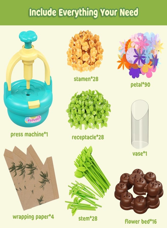 TingingYuli Flower Press Kit for Kids, DIY Flower Bouquet Maker, Ages 4-8 - Image 2