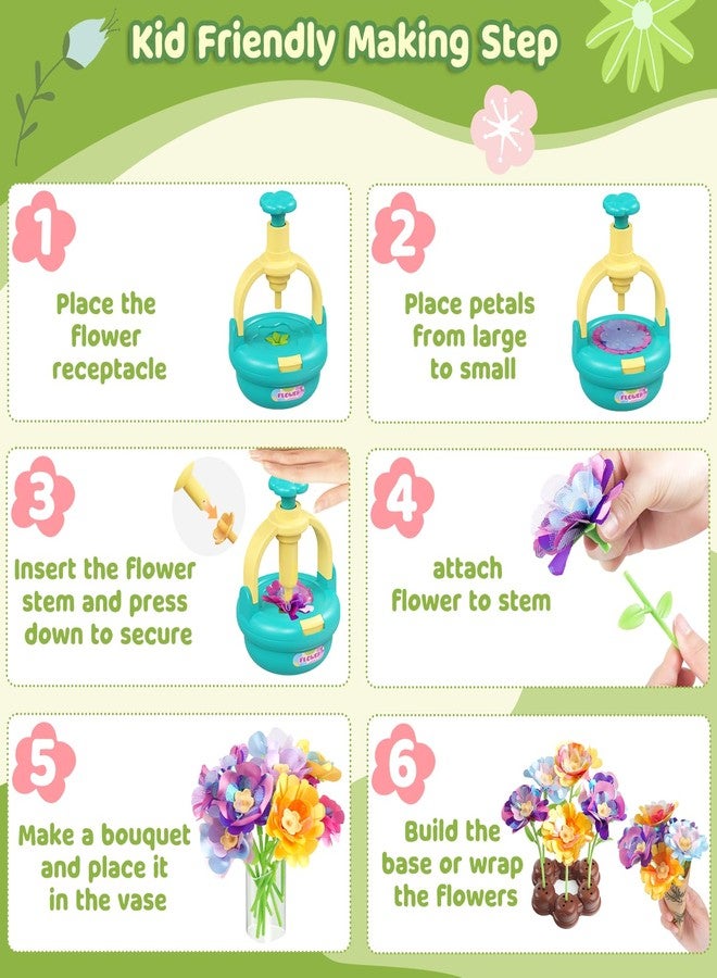 TingingYuli Flower Press Kit for Kids, DIY Flower Bouquet Maker, Ages 4-8 - Image 3