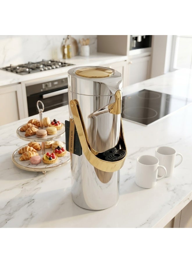 Lavin vaccum flask 1.9L/Airpot Glass inner Thermos/Long heat retention/Hot&Cold/HB - Image 5