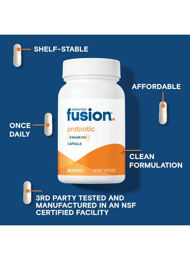 Bariatric Fusion Probiotic Capsule | Easy to Swallow Bariatric Vitamin | 10 Billion CFU | Bacillus Coagulans | Support Digestive & Immune Health | 60 Count - Image 3