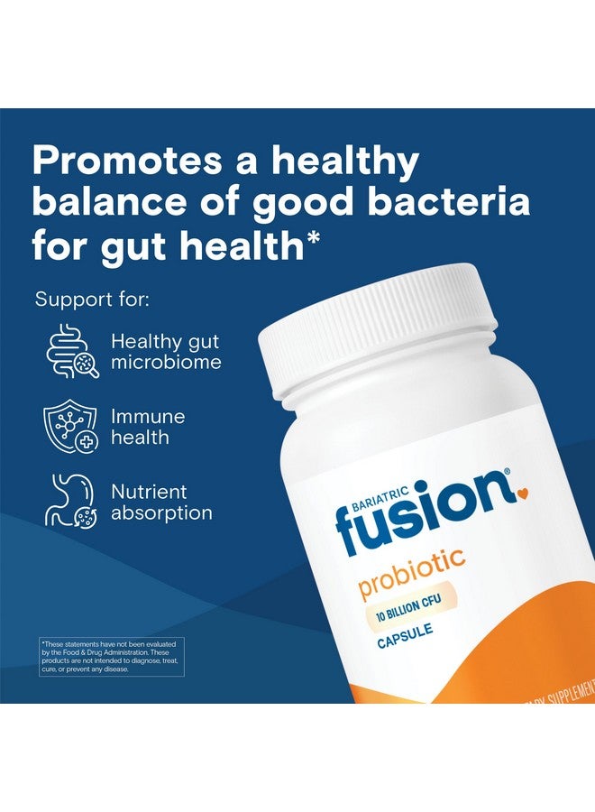 Bariatric Fusion Probiotic Capsule | Easy to Swallow Bariatric Vitamin | 10 Billion CFU | Bacillus Coagulans | Support Digestive & Immune Health | 60 Count - Image 2