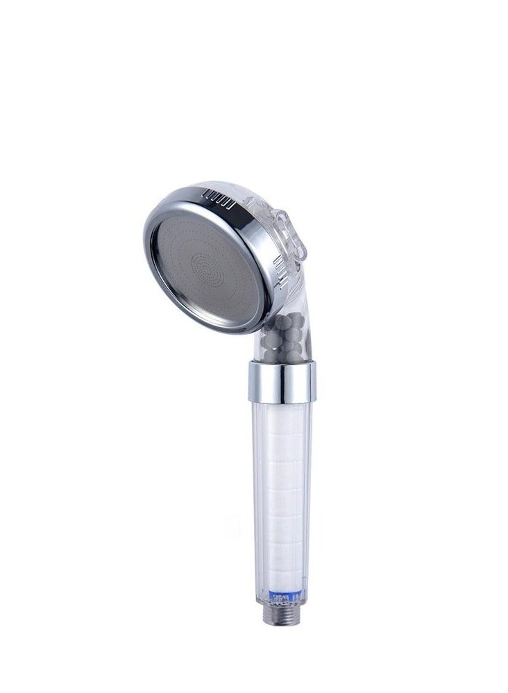 Shower head with a purifying cartridge, 3-stage filter purifier, hand-held hard water softener for powerful water saving - Image 1
