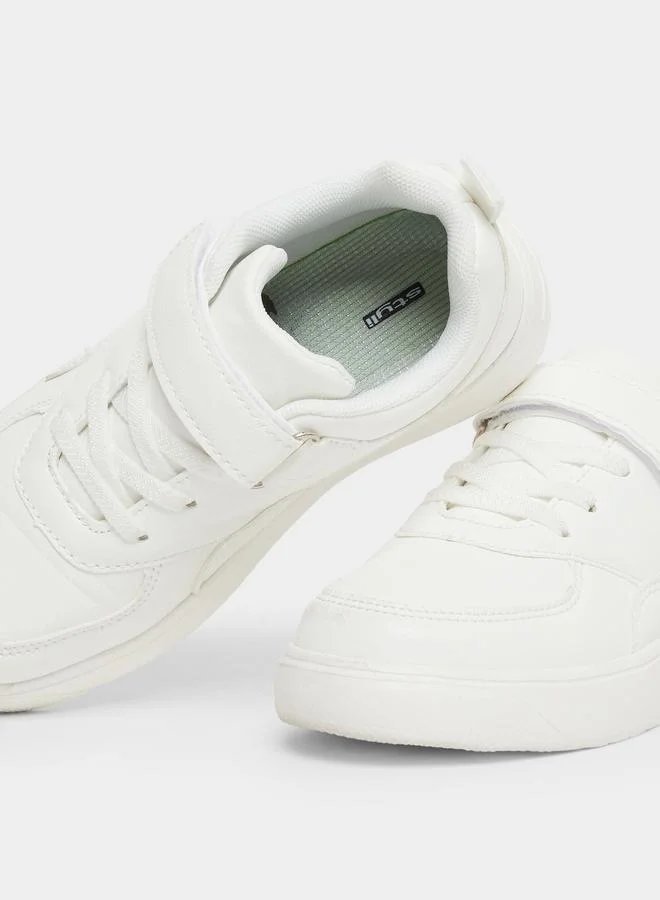 Styli Styli Platform Sneakers with Hook and Loop Closure