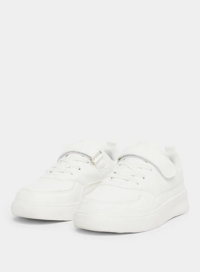 Styli Styli Platform Sneakers with Hook and Loop Closure