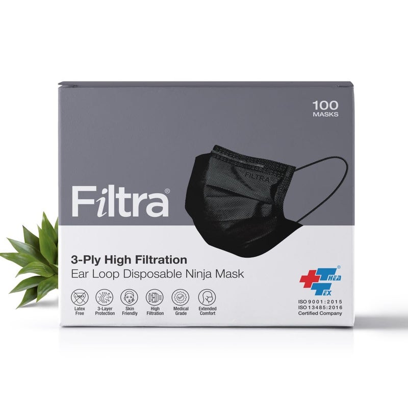 Filtra ® 3-Ply Ear Loop Surgical Mask - High Filtration | Breathable | Hypoallergenic | Ergonomic | Fluid Repellent - Image 4