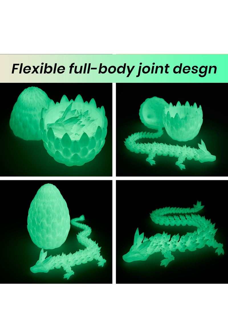 بيضة تنين، تنين كريستالي مقاس 15 بوصة، تنين مفصلي، ألعاب تململ للتوحد/اضطراب فرط الحركة ونقص الانتباه، لعبة هدايا مطبوعة ثلاثية الأبعاد، ألعاب مكتب تنفيذية، ديكور مكتب منزلي (أخضر مضيء) - pzsku/Z1ECF3714BF371C499D45Z/45/_/1725626871/58bcc288-5717-467e-bed2-9bbe30c9d459