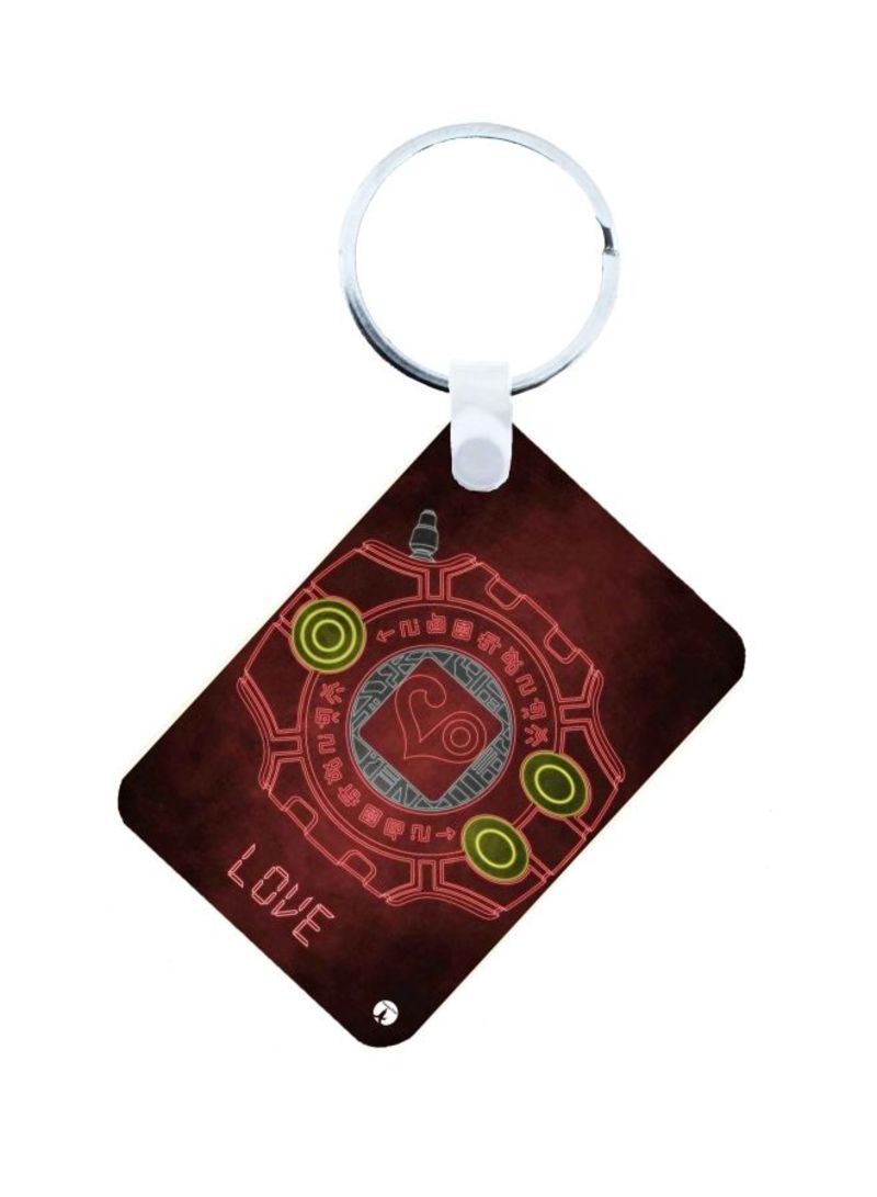 RKN Anime Digimon Printed Keychain Brown/Green