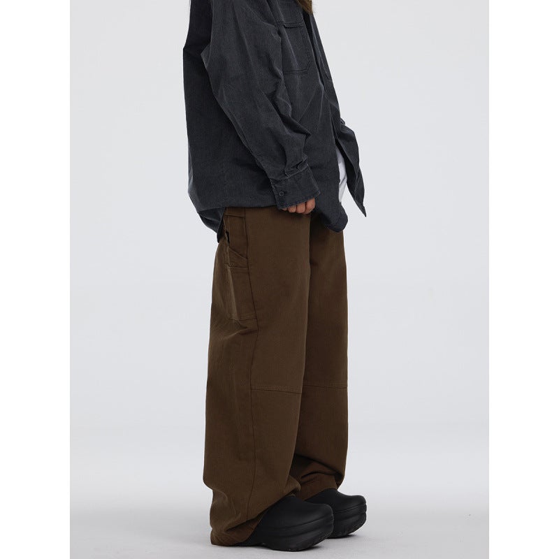 Magmans American Retro Lumber Pants Men'S And Women'S Overalls Trendy Brand Wide-Leg Loose Straight Casual Pants K7326 - Image 4