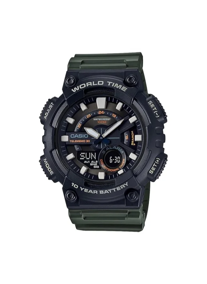 كاسيو Men's Resin Analog Watch AEQ-110W-3A - 46.6 mm