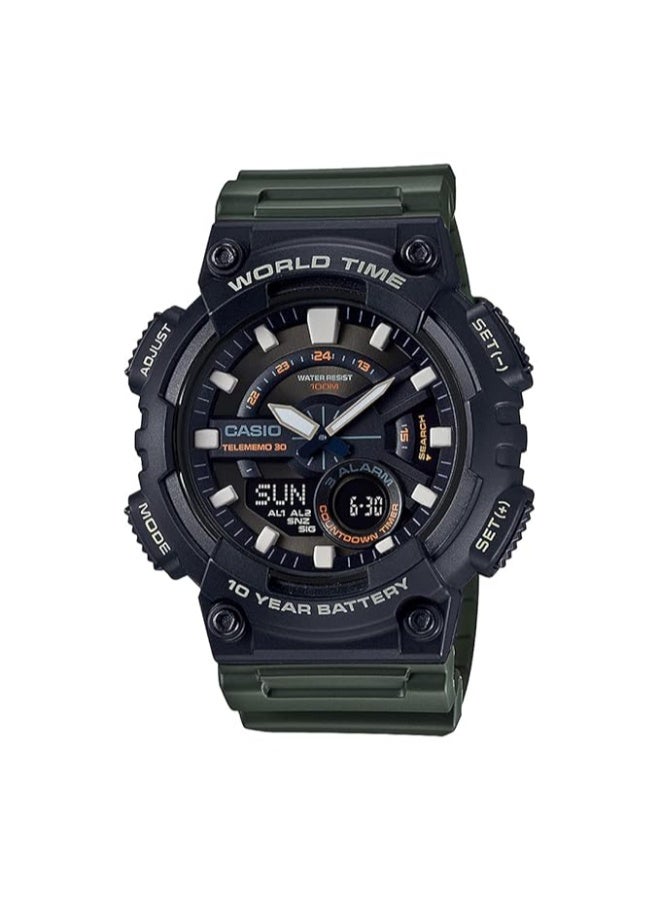 كاسيو ساعة يد رجالية تناظرية من الراتنج -- - Image 2