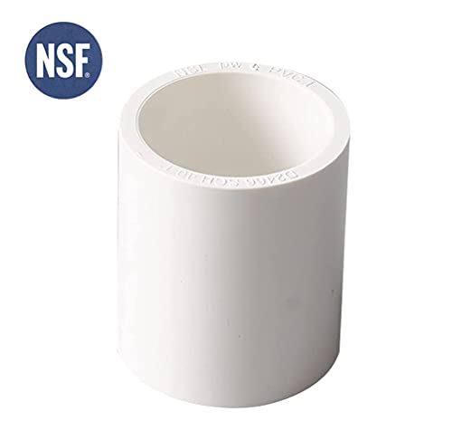 Rainbow Dream 1 Inch PVC Coupling Adapter Pipe Fitting (Socket x Socket) - 10 Pack, White - Image 2