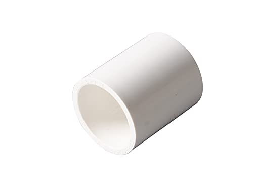 Rainbow Dream 1 Inch PVC Coupling Adapter Pipe Fitting (Socket x Socket) - 10 Pack, White - Image 1