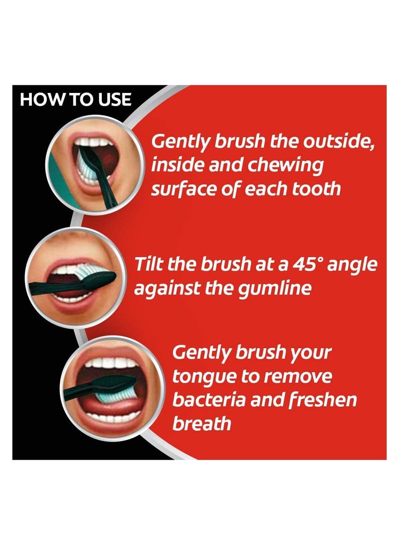 كولجيت فرشاة أسنان رفيعة ناعمة مصنوعة من الفحم، 17x شعيرات أنحف ذات أطراف ناعمة، عبوة من 4 قطع - Image 3