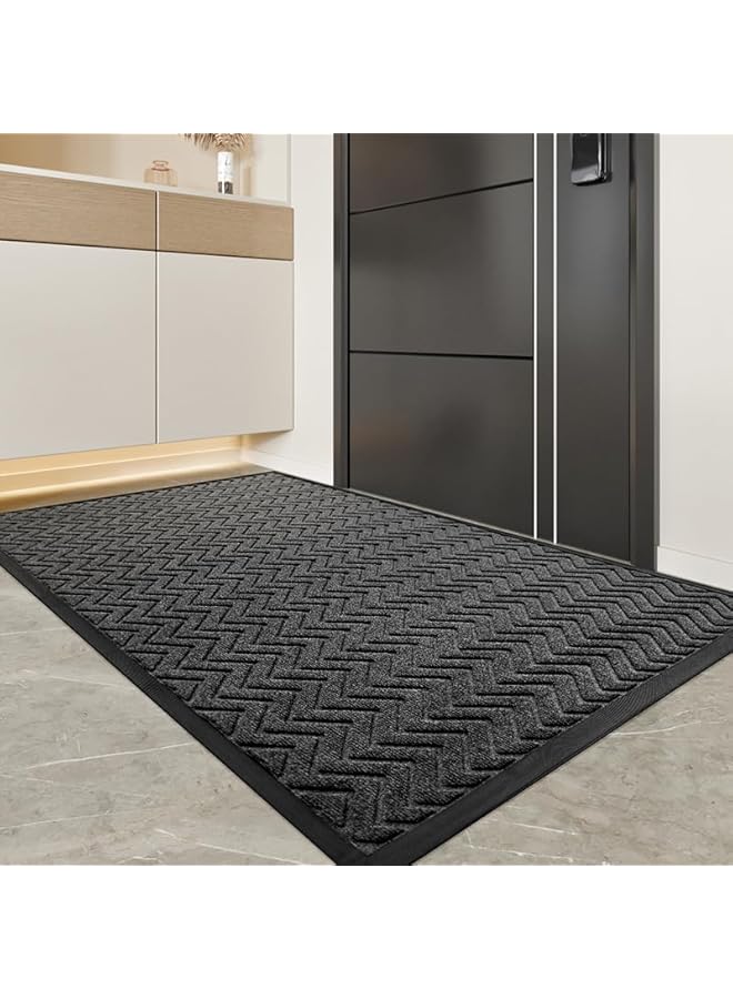 The Bros Door Mats Front Door Mat Indoor Outdoor Doormat 77x47x18, for Home, Office, Patio, Restaurant Inside Outside Entryway (Black)