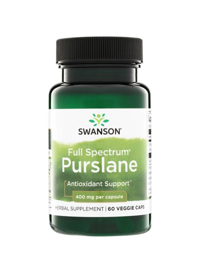 SWANSON Full Spectrum® Purslane, 400 mg, 60 Veggie Caps - Image 1