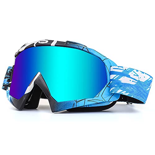 BATFOX Dirt Bike ATV Goggles Motorcycle Gear Riding Motocross Dirtbike 4-Wheeler MX DH Accessories Goggles Glasses for Men Women Youth UV400 Protection Dust-proof Anti-Slip Strap - Image 1