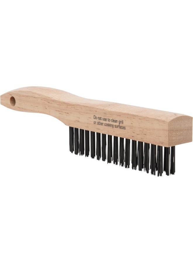 Emerald Steel Wire Brush with Wooden Handle 250g | Heavy Duty Cleaning Brush for Rust, Paint & Welding Slag | Durable Metal Bristles Hand Tool for Home, Workshop & Industrial Use - Image 1