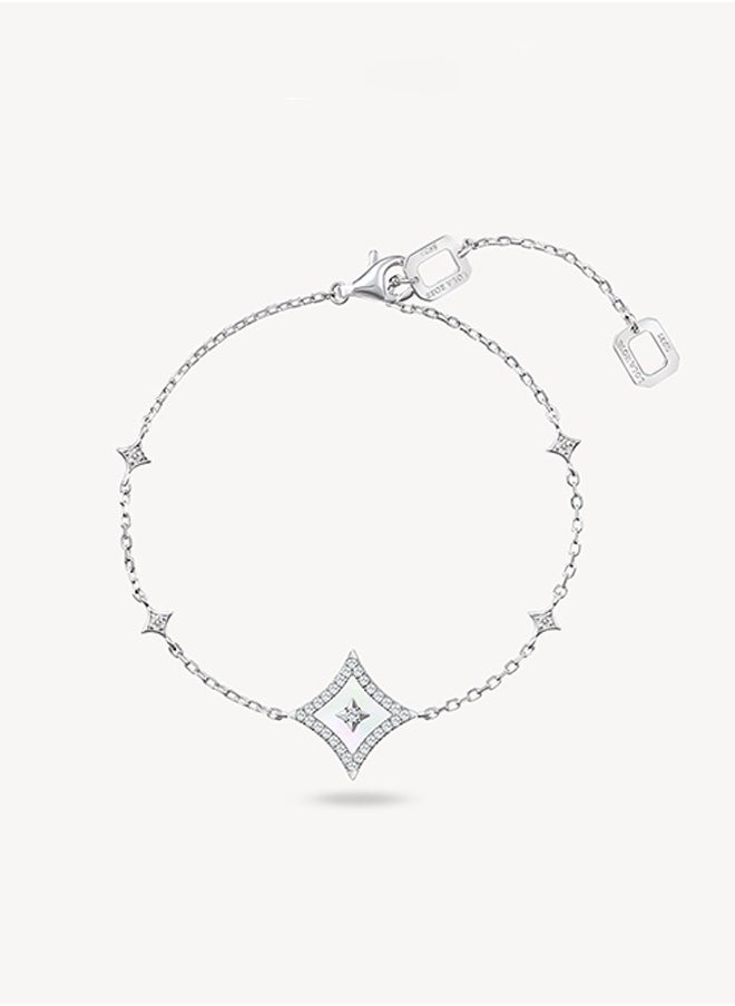 LOLA ROSE ​​Women's Lola Rose Silver Star Bracelet - Minimalist Modern Jewelry with Crystal Accents, Perfect for Daily Wear & Special Occasions​​  - Image 1