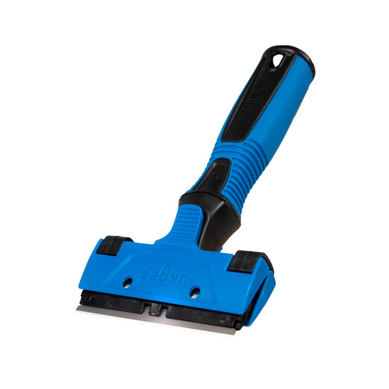 Unger Professional 4"" All-Purpose Scraper - Window  Glass  and Floor Scraper  Adhesive Removal  Gum  Stickers  Paint Removal  Dual-Sided Blade - Image 1