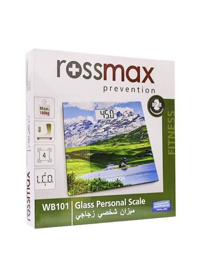 روزماكس ميزان الجسم الرقمي روسماكس WB101 – شاشة LCD كبيرة وسعة 180 كجم بدقة عالية - Image 2