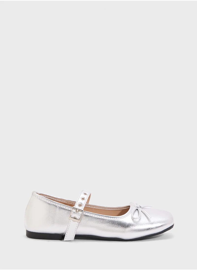 جينجر Square Toe Ballerina Flat
