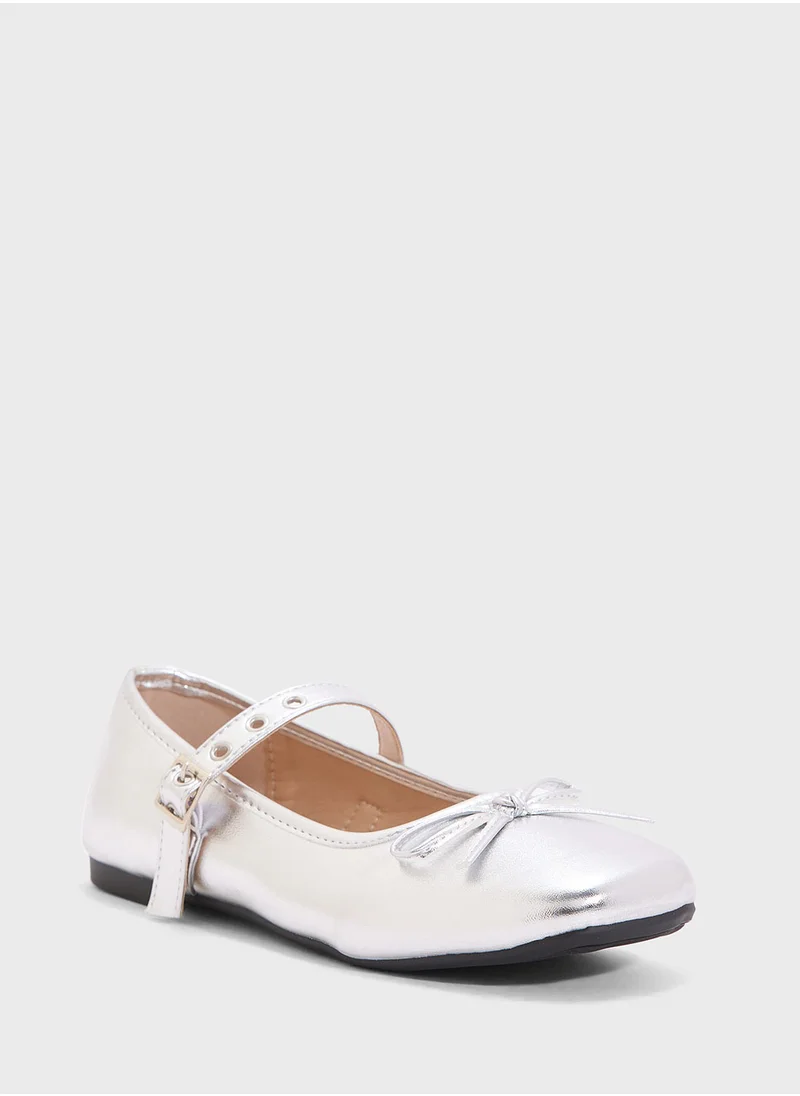 جينجر Square Toe Ballerina Flat