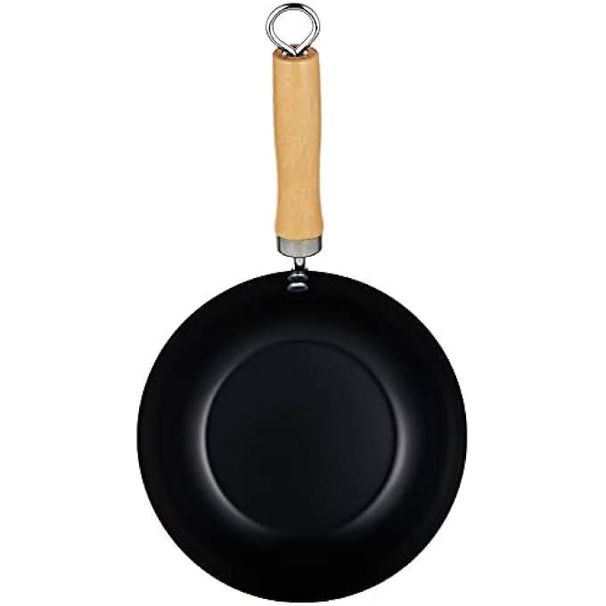 برستيج مقلاة ووك غير لاصقة مقاس 20 سم مع مقبض خشبي، لون أسود Pr42254 - Image 3