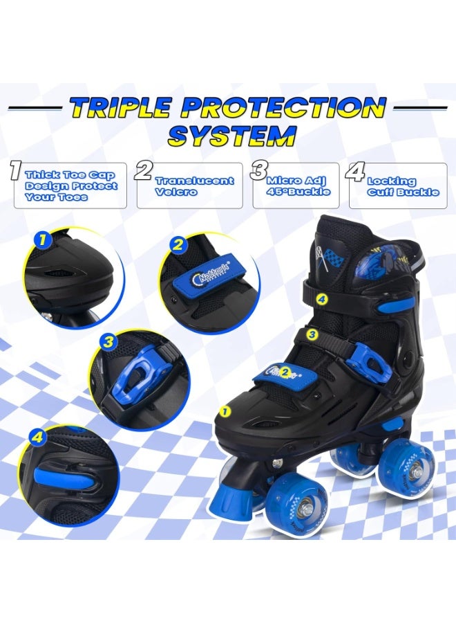 Nattork Adjustable Roller Skates for Kids Boys Girls Teen Youth Age 4-16 Cool Racing Car Indoor Outdoor Gift Idea for Birthdays - Image 2